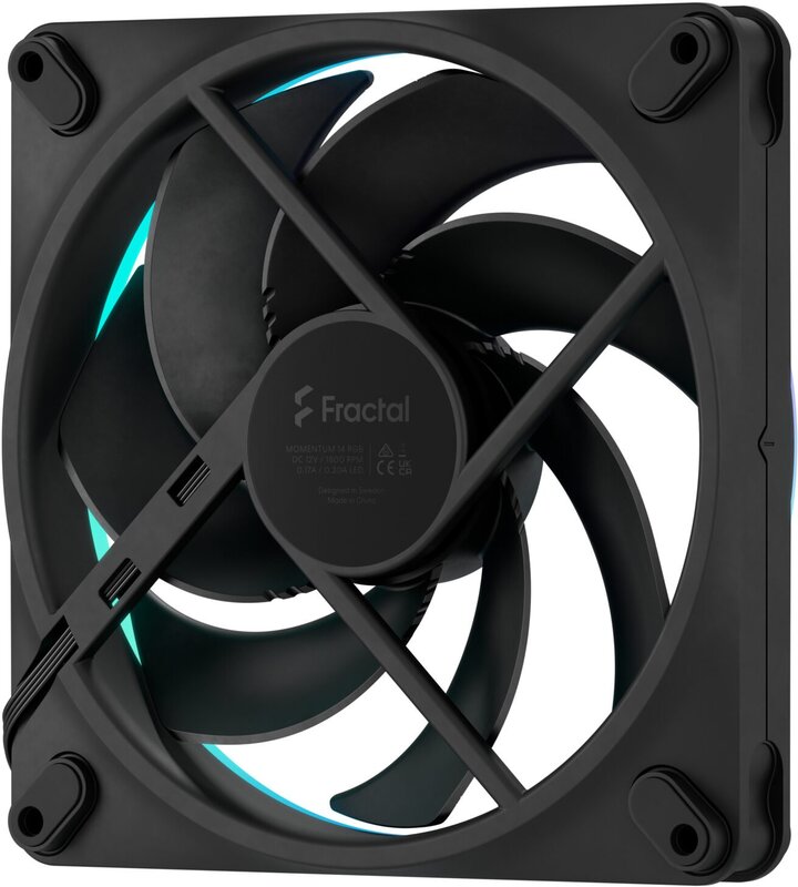 Fractal design momentum 14 case fan 777109 2 orig - Fractal Design Momentum 14 RGB 140mm Case Fan (Black)