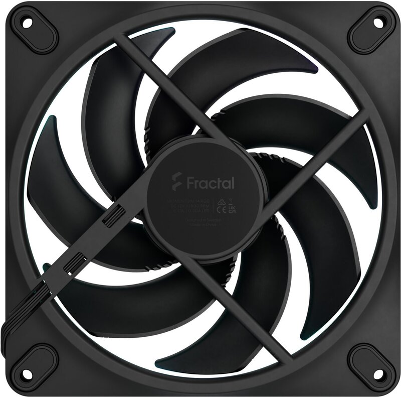 Fractal design momentum 14 case fan 777109 4 orig - Fractal Design Momentum 14 RGB 140mm Case Fan (Black)