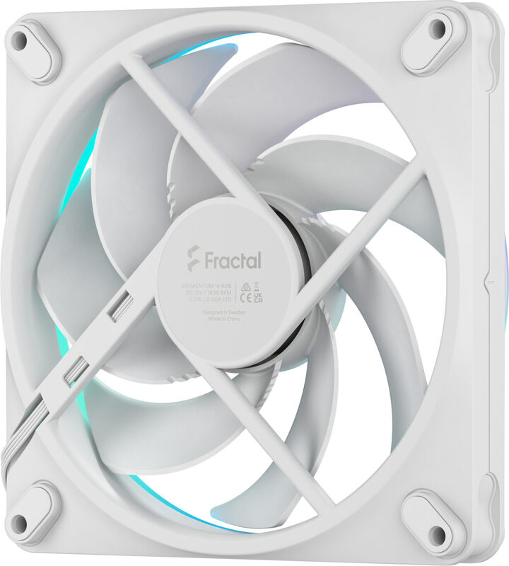 Fractal design momentum 14 case fan 777110 2 orig - Fractal Design Momentum 14 RGB White 140mm Case Fan (White)