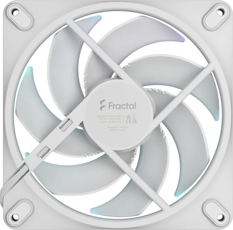 Fractal design momentum 14 case fan 777110 4 orig - Fractal Design Momentum 14 RGB White 140mm Case Fan (White)