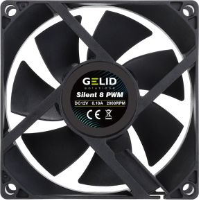 Silent 8 PWM Black 80mm Case Fan (900-2000 RPM, 27 CFM) - afbeelding 3