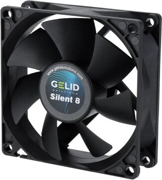 Gelid solutions silent 8 ventilatorh 2 orig - Gelid Solutions Silent 8 PWM Black 80mm Case Fan (Black)