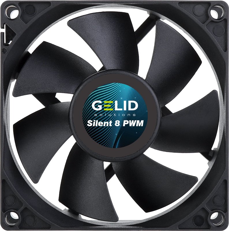 Gelid Gelid Solutions Silent 8 - Ventilatorhuis Pwm - 80 Mm - Zwart