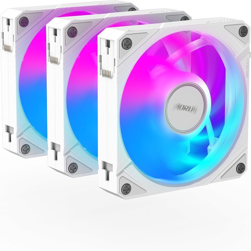 Gigabyte aorus ez chain fan 120 case 894447 - Gigabyte Aorus EZ Chain Fan 120 Ice 3-Pack 120mm Case Fan (White)