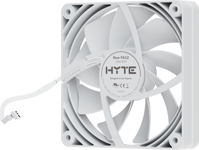 Hyte fa12 case fan 776821 4 orig - HYTE FA12 120mm PWM Fan 4-Pack - Snow White Case Fan