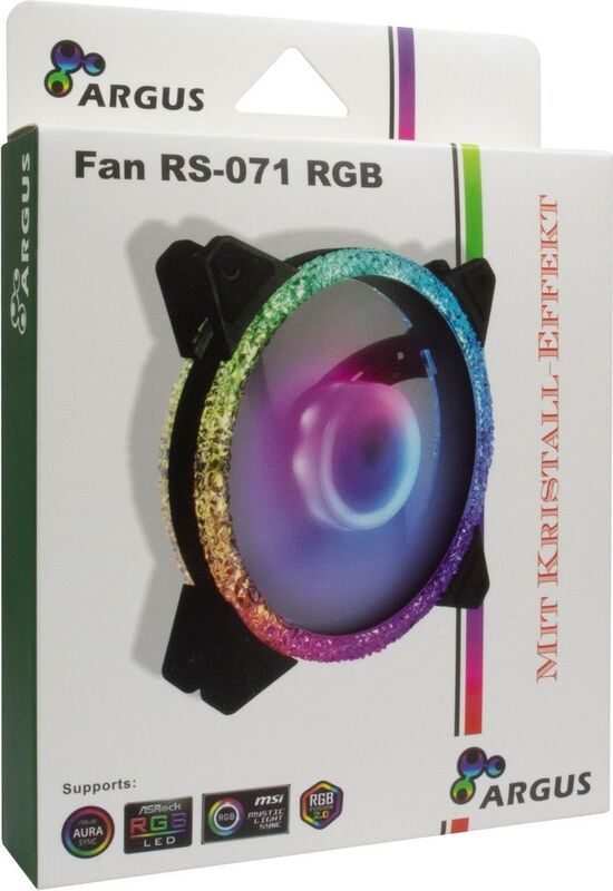 Inter tech argus rs 071 120x120x25 case f 5 orig - Inter-Tech Argus RS-071 RGB 120mm PWM ARGB Case Fan