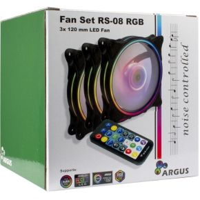 Inter-Tech Argus RS-08 ARGB LED Fan Set - 3x 120mm - afbeelding 8