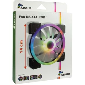 Inter Tech Inter-Tech Argus RS-141 RGB 140mm Case Fan (Black) - afbeelding 5