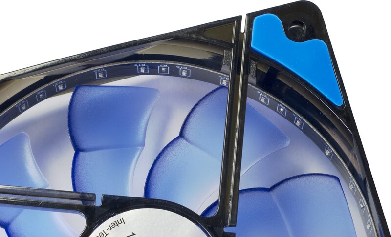 Inter tech l 12025 120x120x25mm case fan 2 orig - Inter-Tech Argus L-12025 Blue LED 120mm Case Fan (Black)