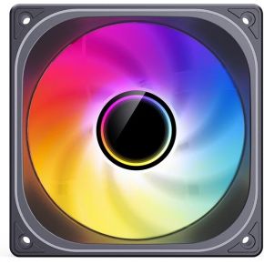 ZB-120B ARGB PWM Infinity Mirror Black 120mm Case Fan (Black) - afbeelding 2