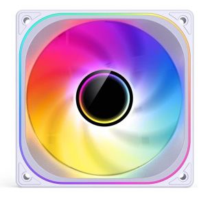 ZB-120W ARGB PWM 120mm Case Fan White - afbeelding 2
