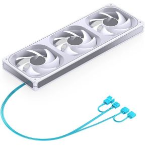 ZB-360W PWM ARGB Infinity Mirror Integrated 3-in-1 White 120mm Case Fan (White) - afbeelding 5