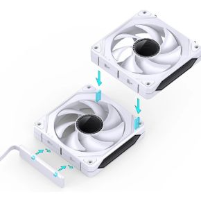 ZL-120W PWM ARGB 3-Pack White 120mm Case Fan (White) - afbeelding 5