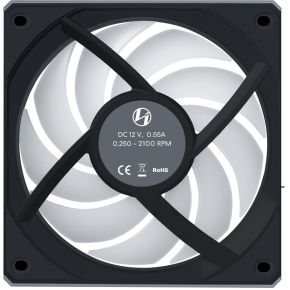 UNI FAN CL Wireless 120mm Reverse Blade ARGB Fan 3-Pack Black - afbeelding 5