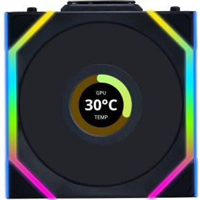 Lian Li UNI FAN SL Wireless LCD 120 Black Triple Pack 120mm Case Fan (Black) - afbeelding 3
