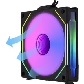 Lian-Li Lian Li UNI FAN SL-Infinity Wireless 120 Reverse Blade Black 120mm Case Fan (Black) - afbeelding 5