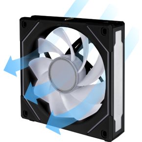 Lian-Li Lian Li UNI FAN SL-Infinity Wireless 120 Reverse Blade Black 120mm Case Fan (Black) - afbeelding 6