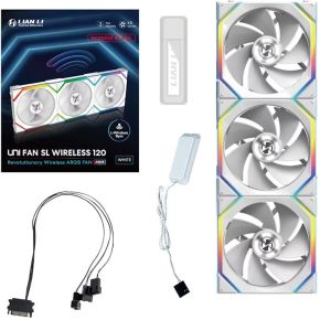 UNI FAN SL Wireless 120 Reverse Blade White 120mm Case Fan (White) - afbeelding 6