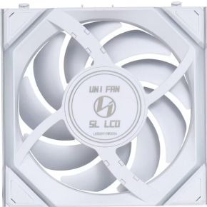 UNI FAN SL Wireless LCD 120 Reverse Blade White 120mm Case Fan (White) - afbeelding 3