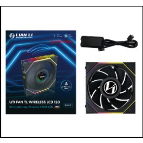 Lian-Li Lian Li UNI FAN TL Wireless LCD 120 Reverse Blade Black 120mm Case Fan (Black) - afbeelding 2