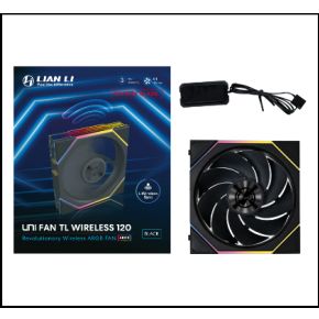 UNI FAN TL Wireless Reverse 120 ARGB Single Pack Black 120mm Case Fan (Black) - afbeelding 2