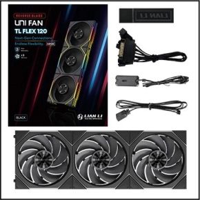 Lian li lian li uni fan tl flex 5705749 4 orig - Lian Li UNI FAN TL FLEX 120mm Reverse Case Fan (Black)