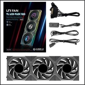 Lian li lian li uni fan tl lcd 5705755 4 orig - Lian Li UNI FAN TL LCD FLEX 120mm Case Fan (Black)
