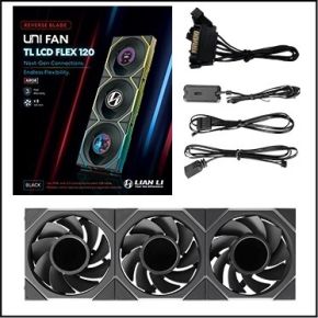 Lian li lian li uni fan tl lcd 5705757 5 orig - Lian Li UNI FAN TL120 120mm Reverse Case Fan (White)