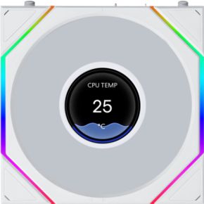 Lian li lian li uni fan tl lcd 5705759 2 orig - Lian Li UNI FAN TL LCD FLEX 120mm Reverse Case Fan (White)
