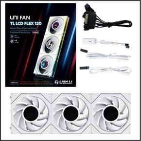 Lian li lian li uni fan tl lcd 5705761 4 orig - Lian Li UNI FAN TL LCD FLEX 120mm Case Fan (White)