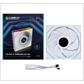 Lian-Li Lian Li UNI FAN TL LCD 140 Wireless Reverse Blade White 140mm Case Fan (White) - afbeelding 3