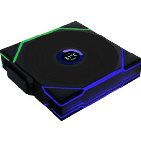 UNI FAN TL LCD 120 Wireless Black 3-Pack 120mm Case Fan (Black) - afbeelding 2