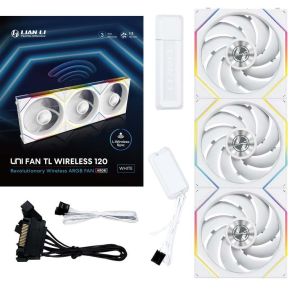 UNI FAN TL Wireless 120 RGB White 120mm Case Fan (White) - afbeelding 5