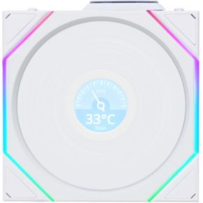UNI FAN TL Wireless LCD 120 White 3-Pack 120mm Case Fan (White) - afbeelding 2