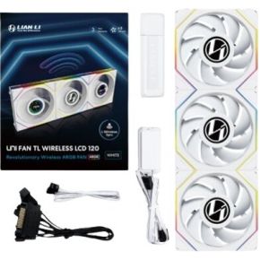 UNI FAN TL Wireless LCD 120 White 3-Pack 120mm Case Fan (White) - afbeelding 4