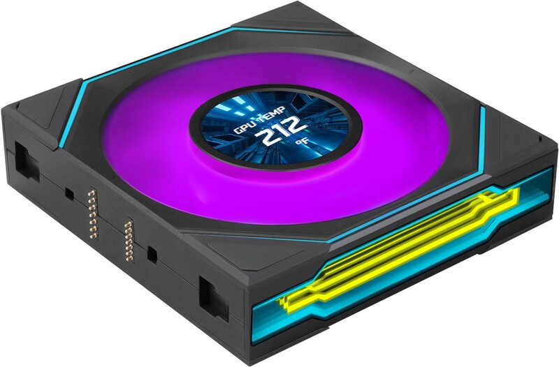 Lian li uni fan sl inf lcd flex 5567855 2 orig - Lian Li UNI FAN SL-INF LCD FLEX 120mm Case Fan (Black)