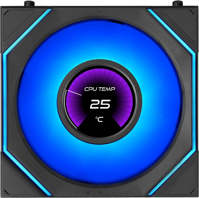 Lian li uni fan sl inf lcd flex 5567855 3 orig - Lian Li UNI FAN SL-INF LCD FLEX 120mm Case Fan (Black)