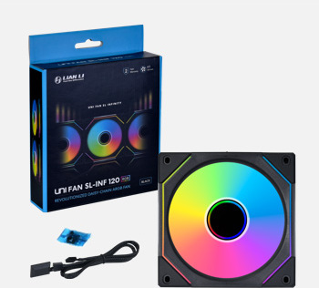 Lian li uni fan sl infinity 120 case 1021295 4 orig - Lian Li UNI FAN SL-INFINITY 120 ARGB PWM Fan 120mm Case Fan (Black)