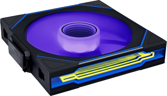 Lian li uni fan sl infinity 120 wirele 776384 2 orig - Lian Li Lian-Li Lian Li UNI FAN SL-Infinity 120 120mm Case Fan (Black)