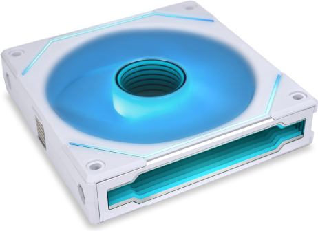 Lian li uni fan sl infinity 140 case 3 orig - Lian Li UNI FAN SL-INF 140 ARGB PWM White 140mm Case Fan (White)