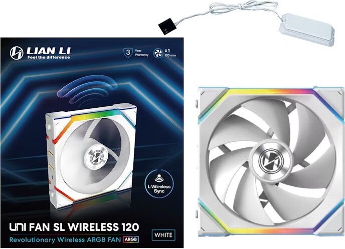 Lian li uni fan sl wireless white vent 5 orig - Lian Li UNI FAN SL Wireless 120mm Case Fan (White)