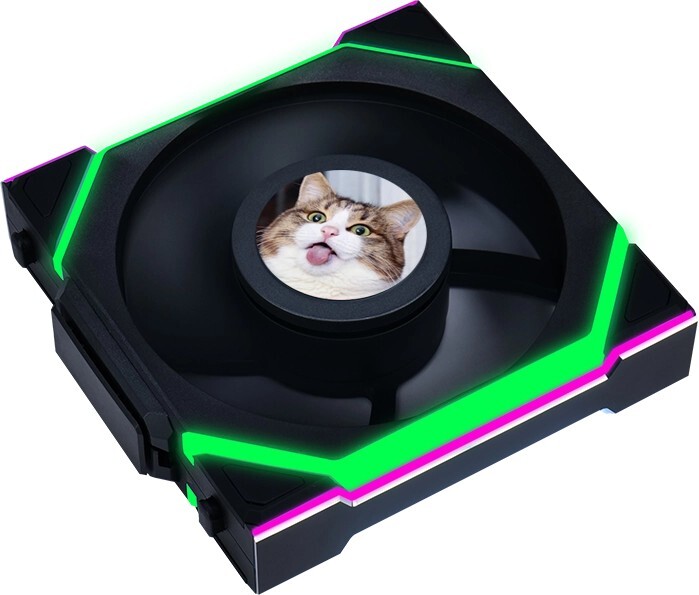 Lian li uni fan sl120 lcd wireless cas 776372 3 orig - Lian Li UNI FAN SL Wireless LCD 120 Single Pack 120mm Case Fan (Black)