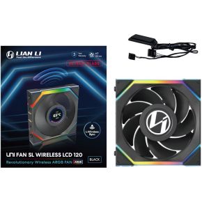 Lian Li UNI FAN SL120 LCD Wireless Reverse Blade ARGB 120mm Case Fan - White - afbeelding 5