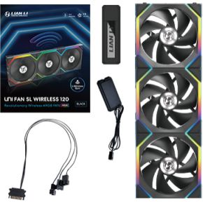 UNI FAN SL120 Wireless RGB 120mm Case Fan, Black - afbeelding 6