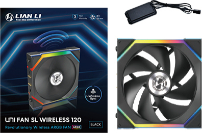Lian li uni fan sl120 wireless case fa 776978 5 orig - Lian Li Lian-Li Lian Li UNI FAN SL Wireless 120 120mm Case Fan (Black)
