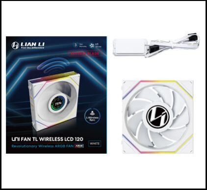 Lian li uni fan tl 120 lcd wireless 776889 4 orig - Lian Li UNI FAN TL LCD Wireless 120 Reverse 120mm Case Fan (White)