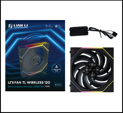 Lian li uni fan tl 120 wireless case 776927 2 orig - Lian Li UNI FAN TL Wireless 120 Black 120mm Case Fan (Black)