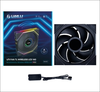 Lian li uni fan tl 140 lcd wireless 1021256 3 orig - Lian Li UNI FAN TL LCD 140mm Black