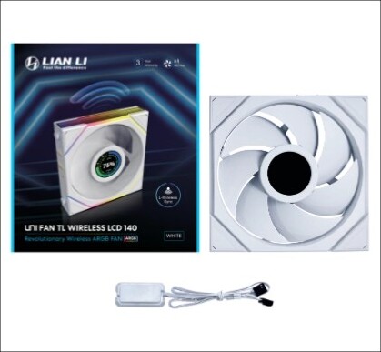 Lian li uni fan tl 140 lcd wireless 1021291 3 orig - Lian-Li Lian Li UNI FAN TL LCD 140 White 140mm Case Fan (White)