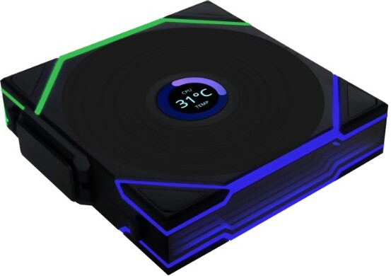 Lian li uni fan tl 140 lcd wireless 1021322 2 orig - Lian Li Lian-Li Lian Li UNI FAN TL LCD 140 140mm Case Fan (Black)